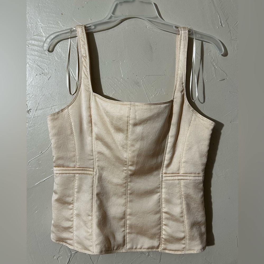 ZARA Elegant Cream Women's corset Top